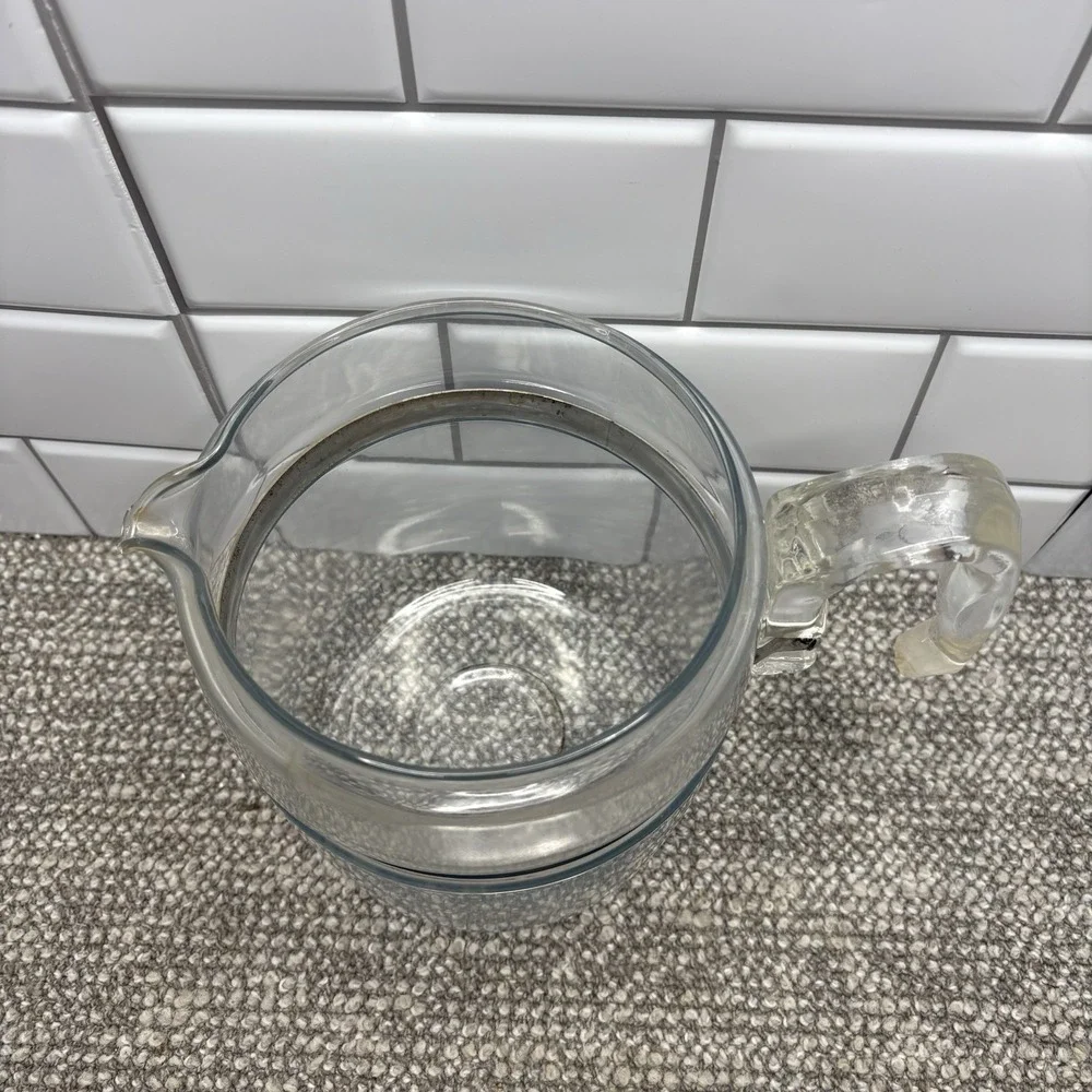 Pyrex VTG Glass Coffee Pot Stainless Steel Trim Acrylic Handle‎ 9 Cup 7759 - Picture 3 of 16